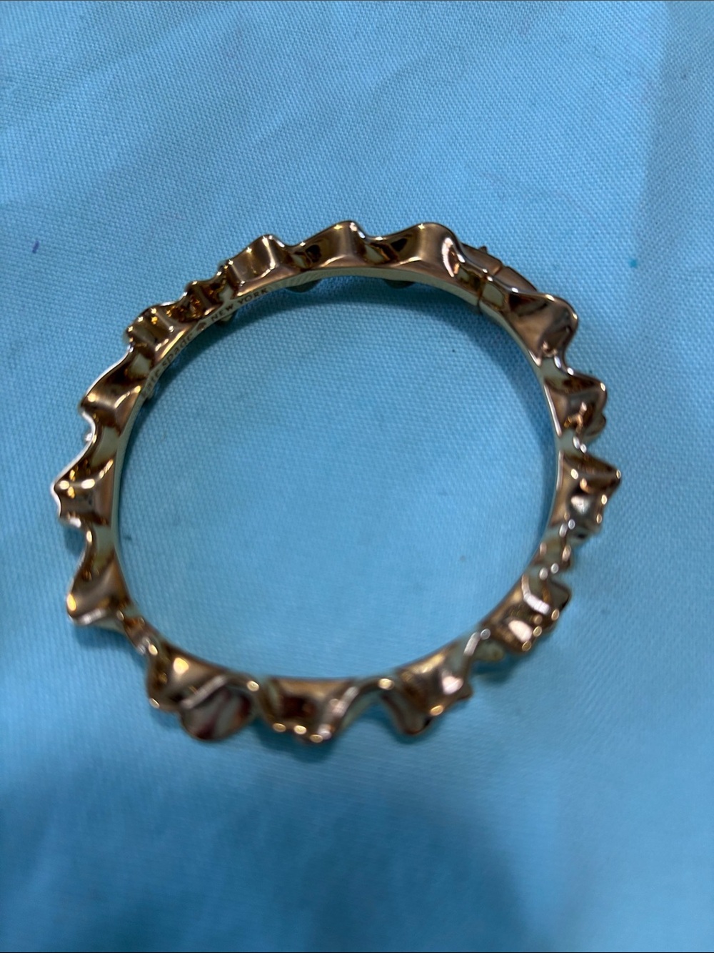 kate spade Gold Wavy Ruffle Bangle Bracelet